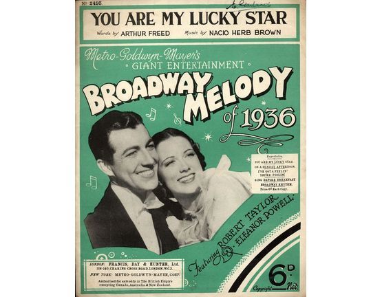 4614 | You Are My Lucky Star,  from "Broadway Melody of 1936" and "Singin in the rain" - Featuring Robert Taylor and Eleanor Powell - Song