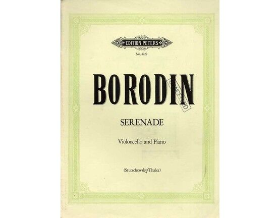 4616 | Borodin - Serenade - For Cello and Piano - Edition Peters No. 4222