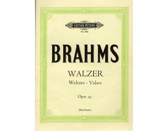 4616 | Walzer - Waltzes - Op. 39 - Edition Peters No. 3666