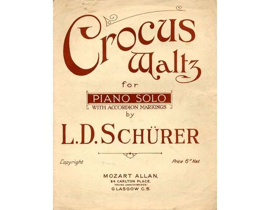 4626 | Crocus Waltz - for Piano Solo with Accordion Markings