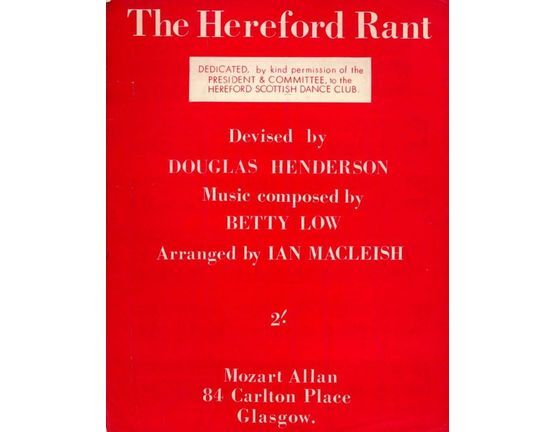 4626 | The Hereford Rant - Scottish Country Dance - Key of D -  With Complete Instructions for the Dance