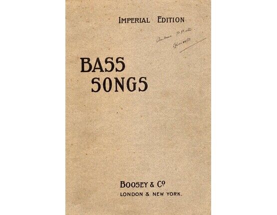 4656 | Bass Songs - Imperial Edition of Song Books - Vocal Score with Piano Accompaniment