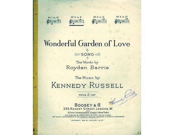 4656 | Wonderful Garden of Love - Song in F Major for Medium-Low Voice