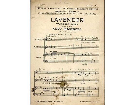 4664 | Lavender - Two Part Song