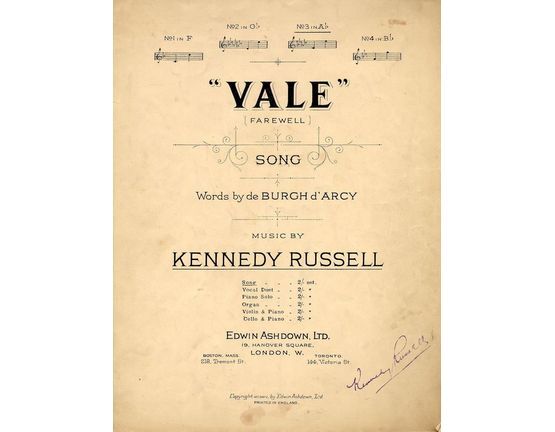 4672 | Vale (Farewell) - Song in the key of A flat major