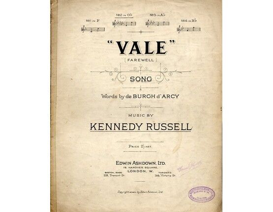 4672 | Vale (Farewell) - Song in the key of G flat major