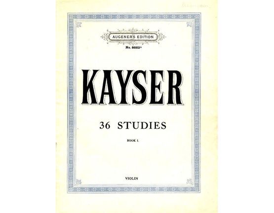 4696 | 36 Violin Studies. Book I -  Augeners Edition No. 8662a