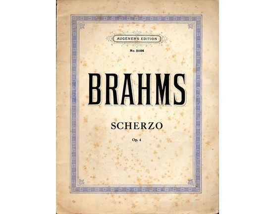 4696 | Scherzo - Op. 4 - Augeners Edition No. 5104 - For Piano Solo