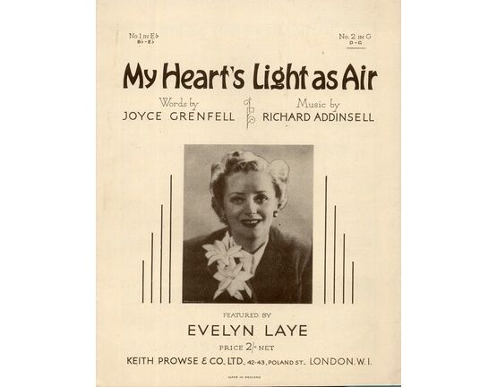 47 | My Hearts Light As Air -  Featuring Evelyn Laye -  Key of G for high voice