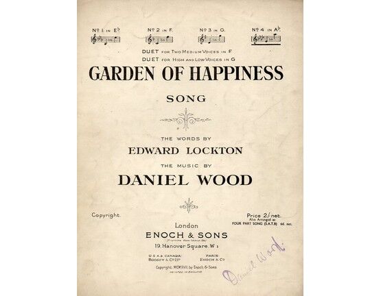 4702 | Garden of Happiness - Song in the key of A flat major for high voice