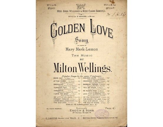 4702 | Golden Love - Song in the key of F Major for Low Voice
