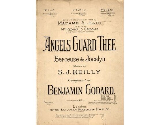 4714 | Angels Guard Thee - With Violin & Violoncello Accompaniment - Key of E Flat Major for Medium High Voice - Song