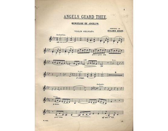 4714 | Angels Guard Thee - With Violin & Violoncello Accompaniment - Key ofA flat major - For Piano and Voice with Violin and Violoncello obligato