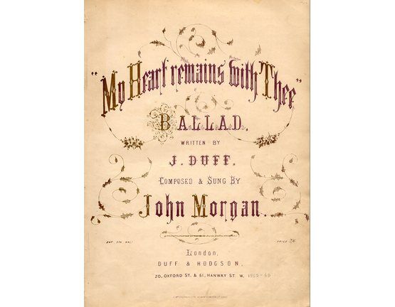 4719 | My Heart Remains With Me - Ballad Sung by John Morgan - Song