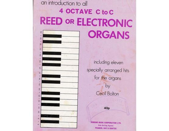 4769 | An Introduction to all C to C Reed or Electronic Organ - Including eleven specailly arranged hits for the organs