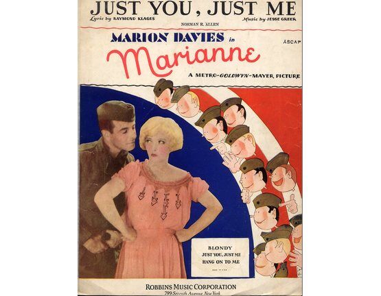 4769 | Just You! Just Me! as performed by Marion Davies in 'Marianne'