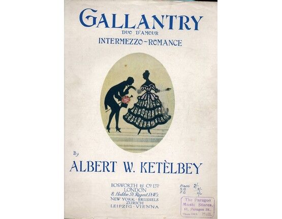 4772 | Gallantry, duo d'amour - Intermezzo - Romance for piano solo