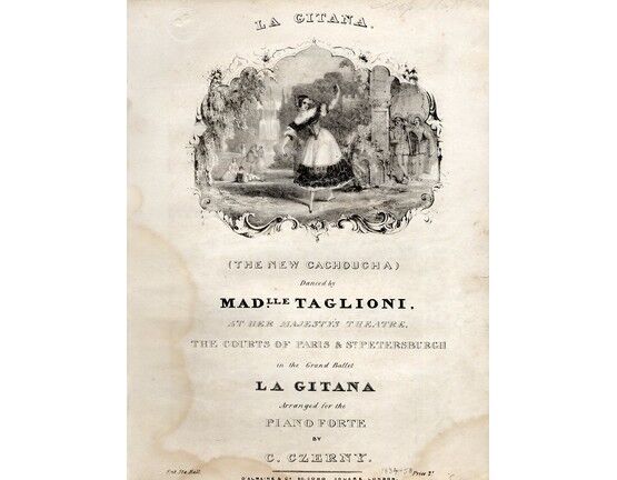 4785 | La Gitana (The New Cachoucha) - Danced by Mad'lle Taglioni - Piano Solo