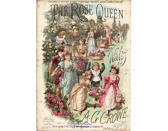 4827 | The Rose Queen - Waltz piano solo performed at Freeman Thomas' promenade concerts, Covent Garden Theatre