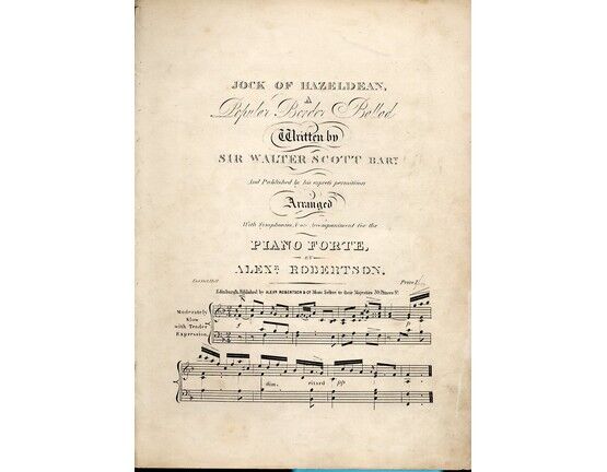 4829 | Jock of Hazeldean, for the pianoforte