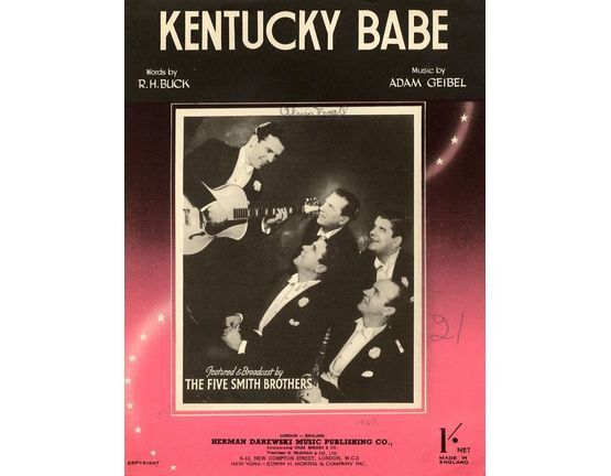 4835 | Kentucky Babe, recorded by The Five Smith Brothers
