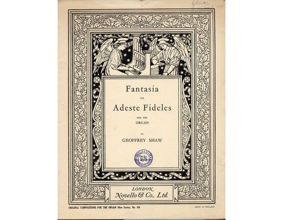 4837 | Fantasia on Adeste Fideles - For the Organ - Original Compositions for the Organ (New Series) No. 159