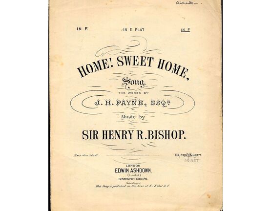 4838 | Home Sweet Home -Song -In the key of E flat major