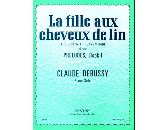 4838 | La fille aux cheveux de Lin (The Girl with the Flaxen Hair) - From Preludes, Book 1 - Piano Solo