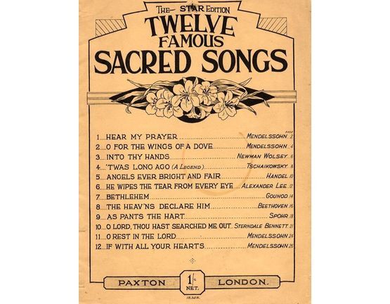 4838 | Twelve Famous Sacred Songs - The Star Edition - For Piano and Voice