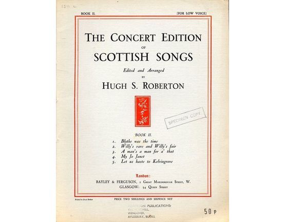 4840 | The Concert Edition of Scottish Songs - Book II - For Low Voice