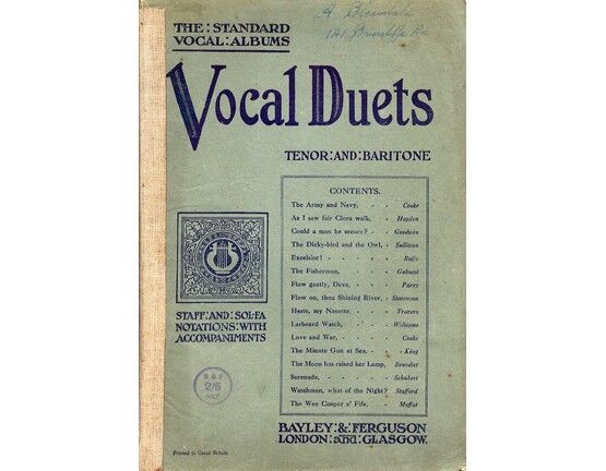 4840 | Vocal Duets - Tenor and Baritone - The Standard Vocal Albums Series - Staff and Sol-Fa Notations with Accompaniments