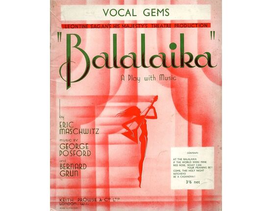 4843 | Balalaika -  from "Balalaika"  a Play with Music, Leontine Sagan's His Majesty's Theatre Production