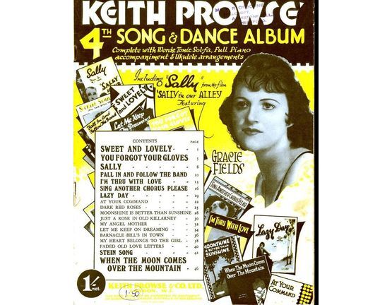 4843 | Keith Prowse'  4th Song & Dance Album - Complete with Words, Tonic Sol-Fa, Ukulele and Full Piano Accompaniment