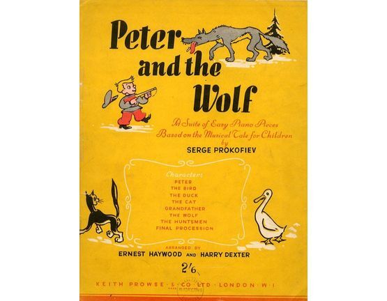 4843 | Peter and the Wolf - A Suite of Easy Piano Pieces base on the Musical Tale for Children