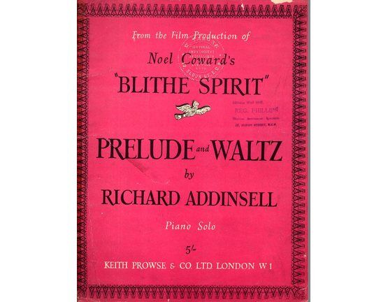 4843 | Prelude and Waltz from "Blithe Spirit" - Piano solo