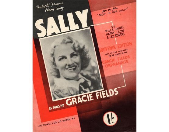 4843 | Sally  from "Sally In our Alley" - Souvenir Edition - Part of the proceeds to be given to the Gracie Fields Orphanage