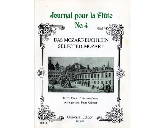 4848 | Journal pour la Flute - No. 4 - Selected Mozart - For Two Flutes - Universal Edition UE 18081