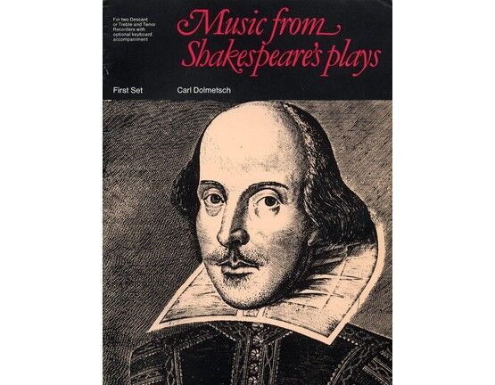 4848 | Music from Shakespeare's Plays - For 2 Descant or Treble and Tenor Recorders with optional Keyboard accompaniment - First Set - Featuring Shakespeare