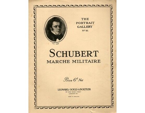 4850 | Schubert - Marche Militaire -  Piano Solo - Op. 67 - No. 4 - The Portrait Gallery No. 16