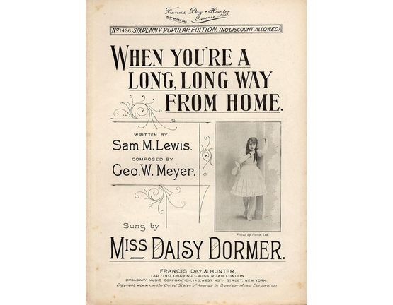 4851 | When you're a long way from home - Song Featuring Miss Daisy Dormer
