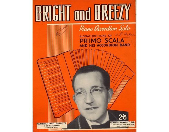 4856 | Bright and Breezy - Piano Accordion Solo - Signature Tune of Primo Scala and his Accordion Band