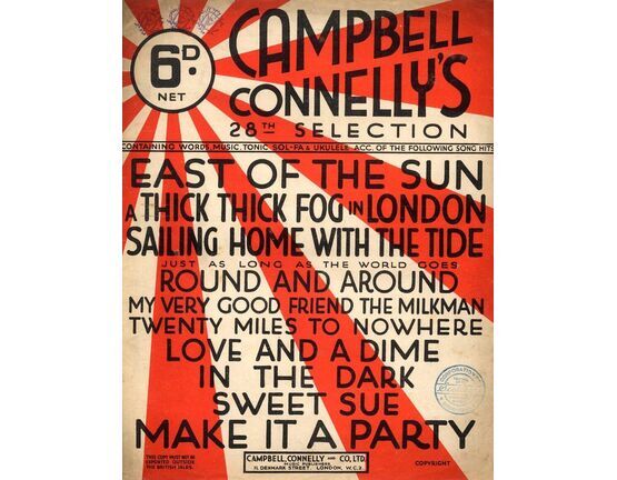 4856 | Campbell Connelly's 28th Selection - For Piano - with Tonic Sol Fa and Ukulele Accompaniment