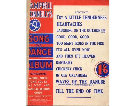 4856 | Campbell Connelly's 32nd Song and Dance Album - Containing Words, Music, Tonic Sol-Fa, Ukulele and Piano Accordion Accompaniments