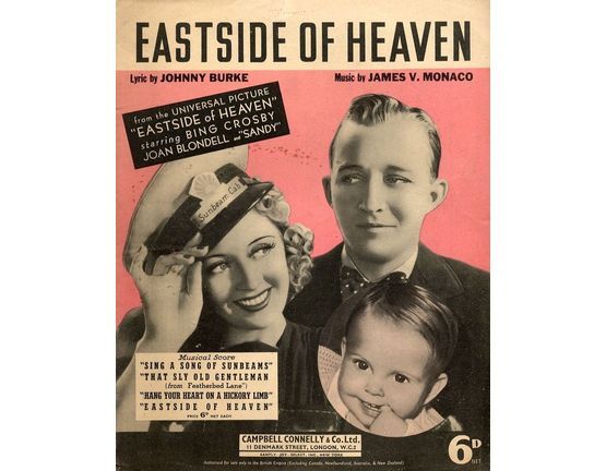 4856 | Eastsidde of Heaven - Key of B flat - From the Universal Picture '' Eastside of Heaven''