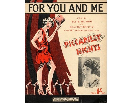 4856 | For You and Me - Song by Elsie Bower and Billy Rutherford in the F.B.O. Talking & Musical Film "Picadilly Nights"