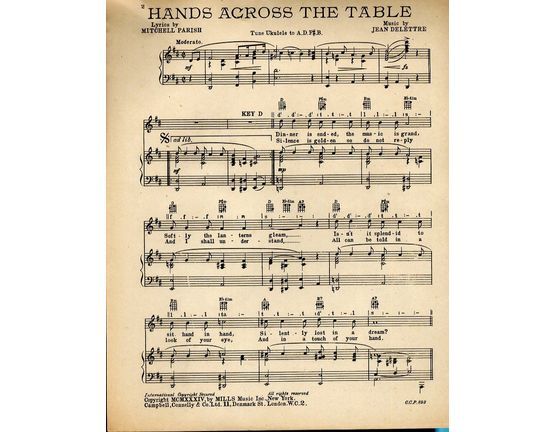4856 | Hands across the Table - Song