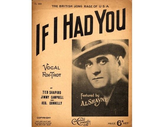 4856 | If I Had You - Vocal Fox Trot - The British Song Rage of the USA featuring Al Shayne