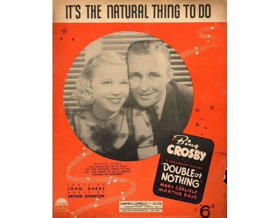 4856 | Its the Natural Thing to Do -  Bing Crosby in "Double or Nothing"