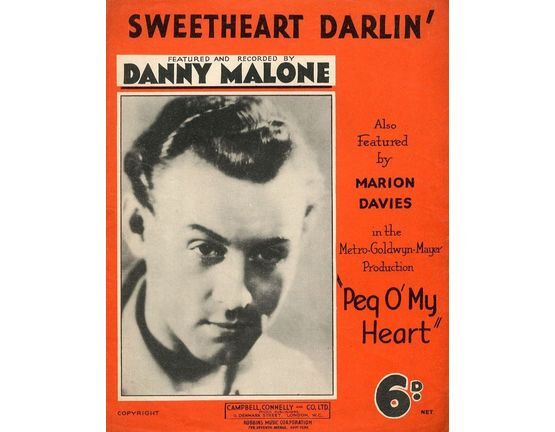 4856 | Sweetheart Darlin'  from "Peg O' My Heart" featuring Danny Malone