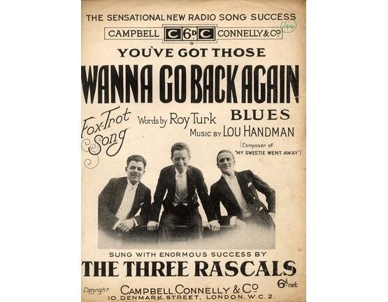 4856 | Wanna Go Back Again Blues - Song featuring The Three Rascals